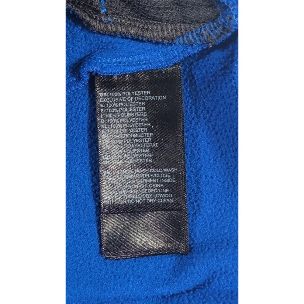 The North Face Hoodie Mens Large Blue Black Camo Hybrid Full Zip Fleece Jacket